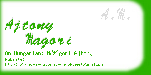 ajtony magori business card